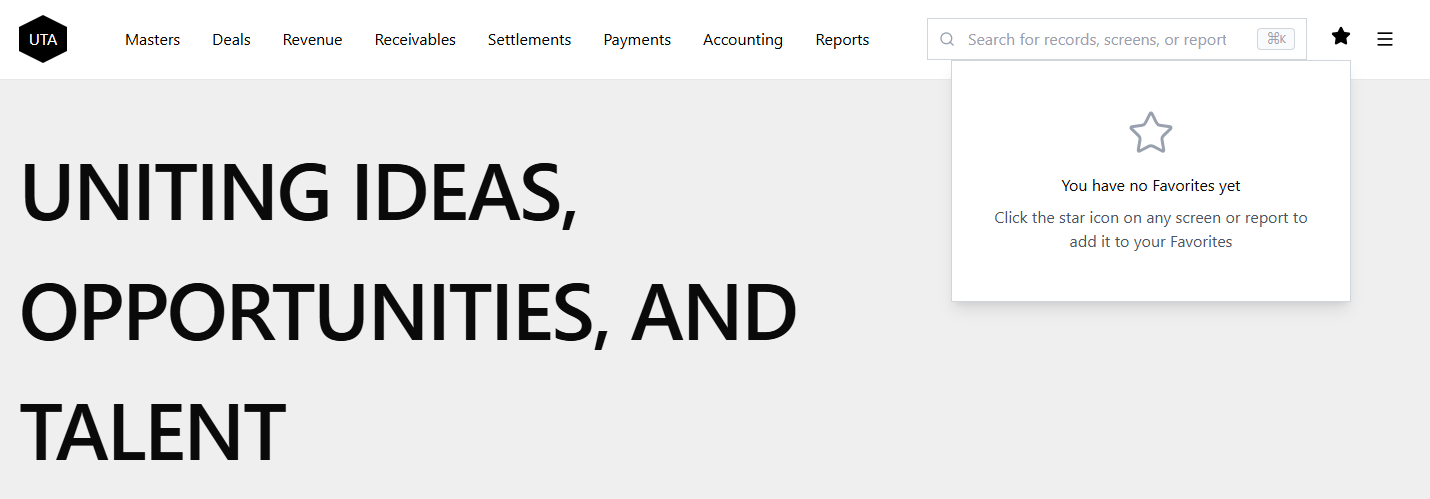 Empty favorites state