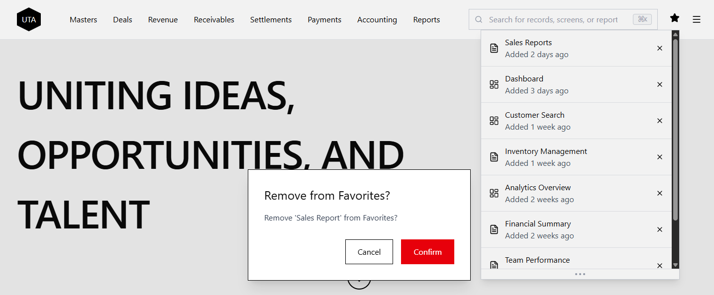 Remove confirmation dialog